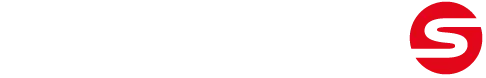 LOGO SCHÄPER - weißer Schriftzug mit rotem Kreis in dem ein 'S' ausgeschnitten ist