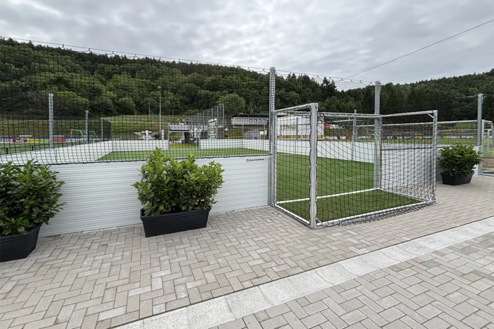 Soccer Court Comfort Line Stahl, Detail Tor von außen