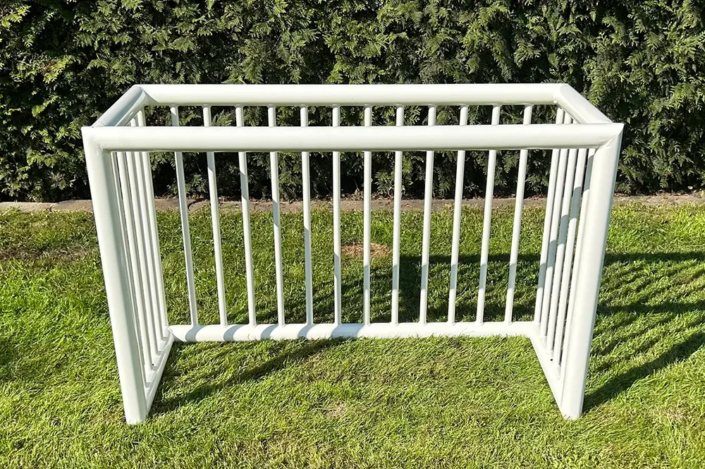 Mini-Fußballtore weiß lackiert