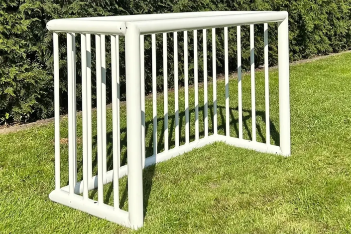 Mini-Fußballtore weiß lackiert