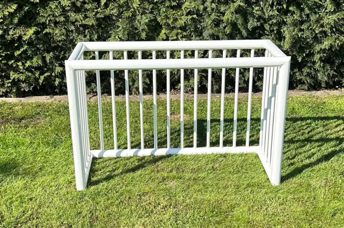 Mini-Fußballtore weiß lackiert