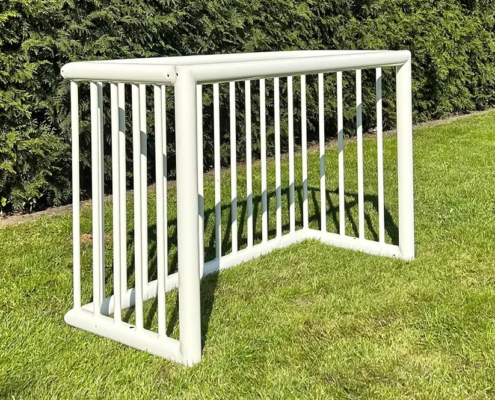 Mini-Fußballtore weiß lackiert