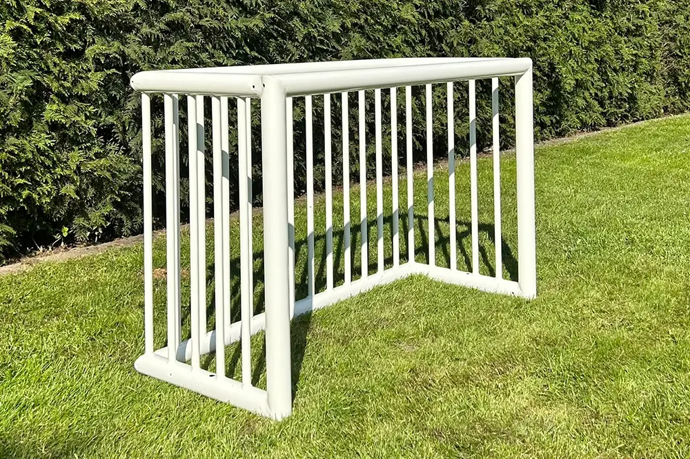 Mini-Fußballtore weiß lackiert