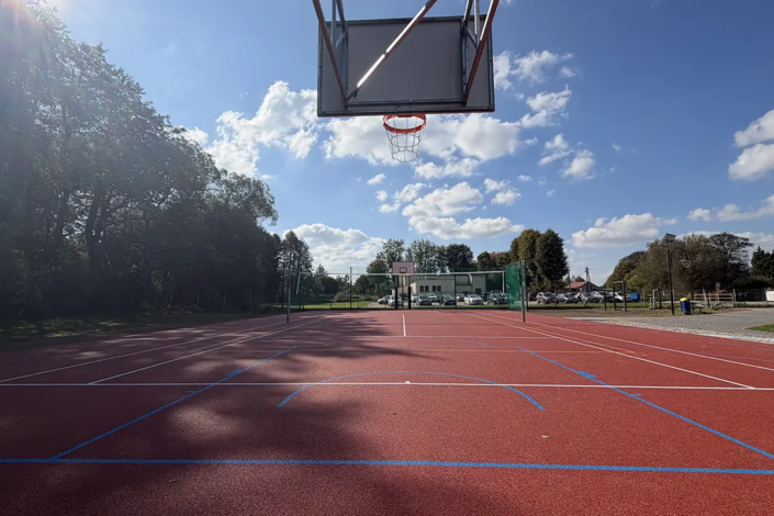 Basketballständer, Sonderanfertigung, 4m Auslage Basketballständer, Sonderanfertigung, 4m Auslage
