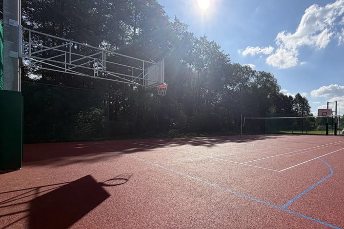 Basketballständer, Sonderanfertigung, 4m Auslage Basketballständer, Sonderanfertigung, 4m Auslage
