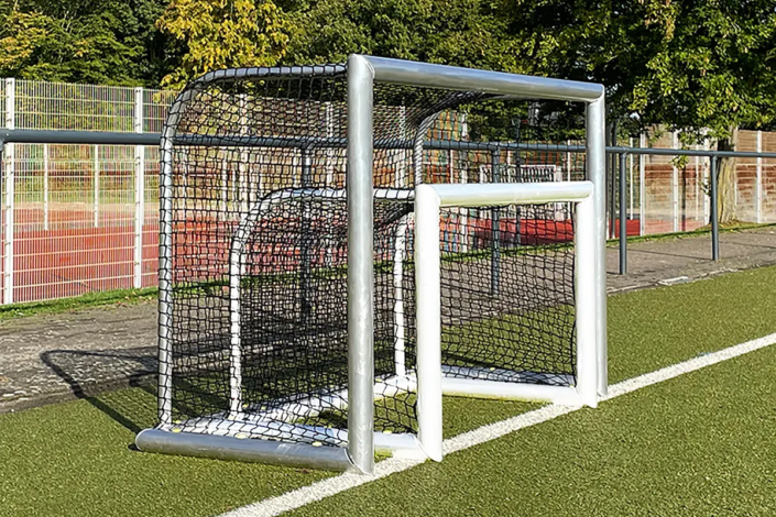 Mini-Fußballtore weiß lackiert